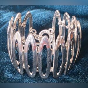 Modernist 925 Sterling Silver 5.75" Bracelet (7.25" w/clasp) - Made In Mexico